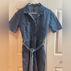 GAP Denim Short Sleeve Jumpsuit Romper Size 0